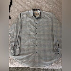 Robert Graham Mini Box Floral Shirt With Kaleidoscope Cuffs